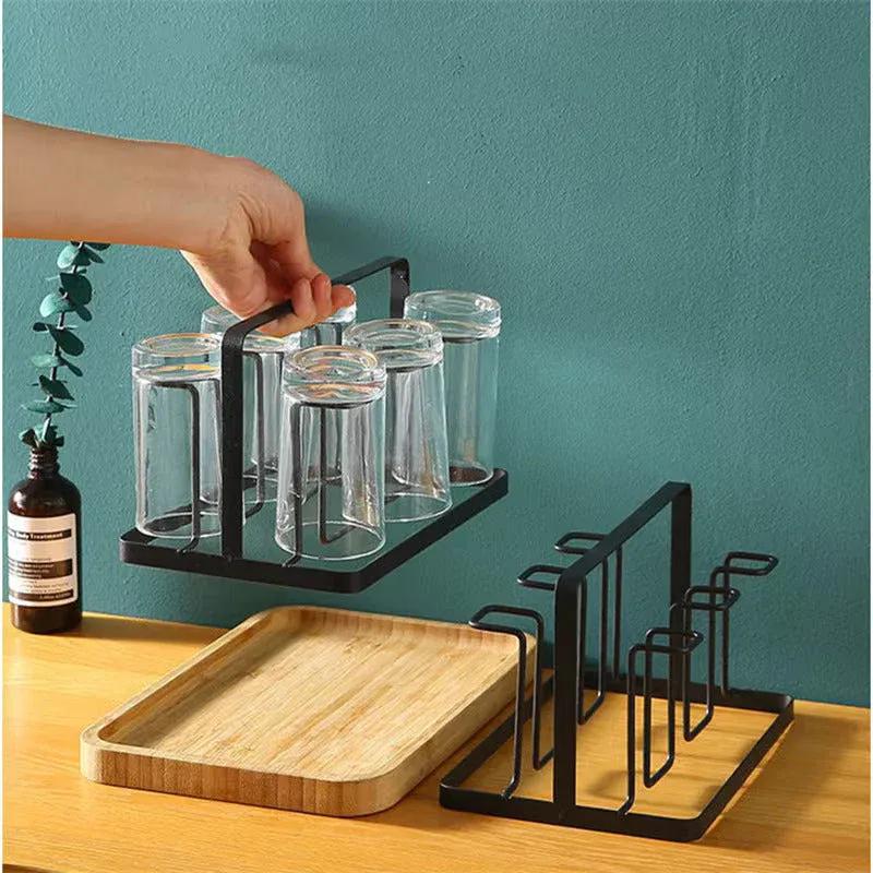 Metal Glass Holder for Kitchen Countertop Organization Secondary image