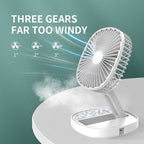3-Speed Foldable LED Cooling Fan