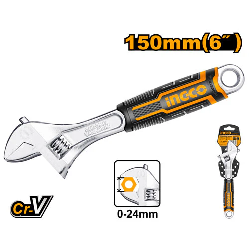 Ingco – Adjustable wrench – HADW131068 Main image