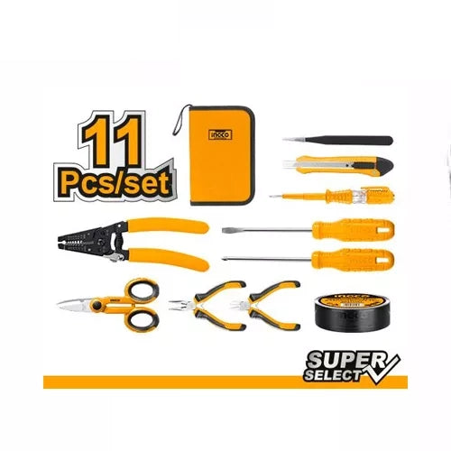 Ingco – 11 Pcs Electricians Tools Set – HKETS0111