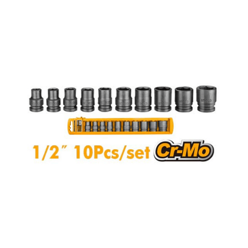 Ingco – 10PCS 1/2 impact socket set – HKISSD12101 Main image