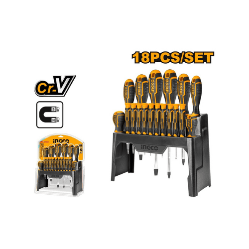Ingco – 18 Pcs screwdriver and precision screwdriver set – HKSD1828
