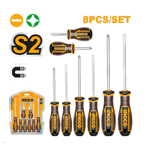 Ingco – 8 Pcs screwdriver set – HKSDS0828 Main image