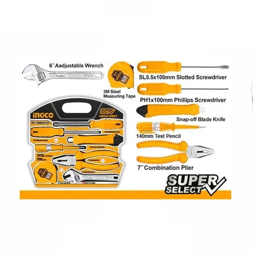 Ingco – 7 Pcs Hand Tools Set – HKTH10807