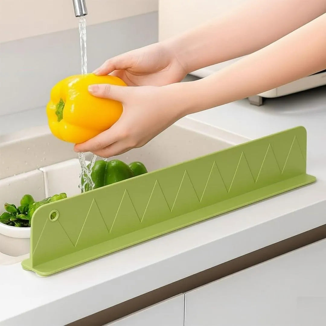Green Silicone Sink Splash Guard for Kitchen Main image