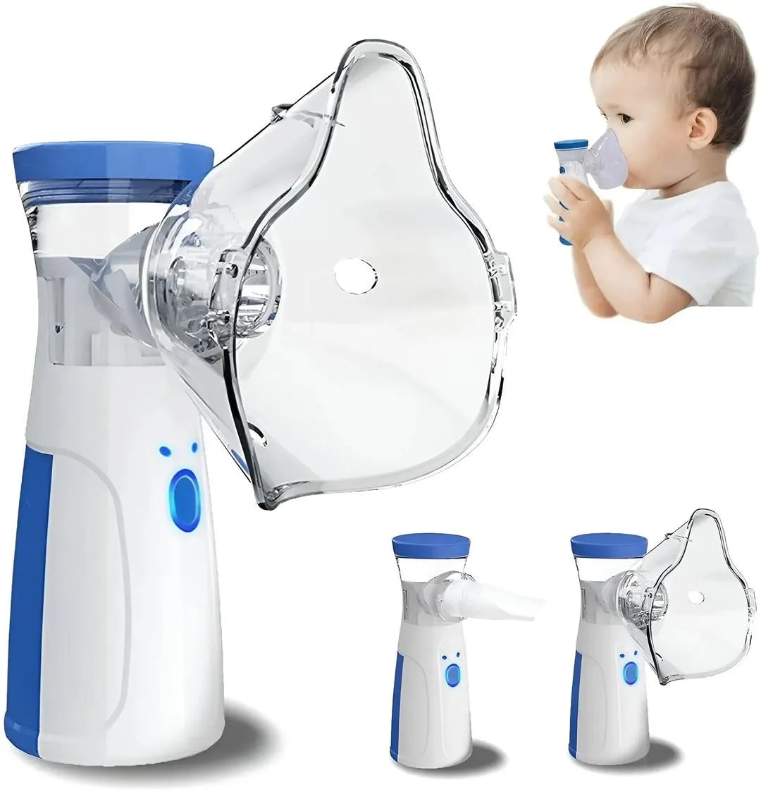 The Portable Mesh Nebulizer Machine for Adults & Kids – JSL-W302 Silent Ultrasonic Inhaler with Masks, USB Rechargeable – for Asthma, Cough & Breathing Relief Travel and Household Use, Handheld Mesh nebulizer Main image