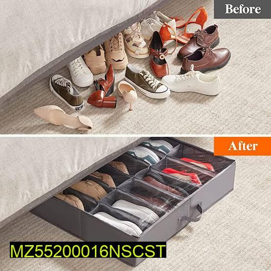 Foldable 12 Grid Shoe Storage Bag Non-Woven Secondary image