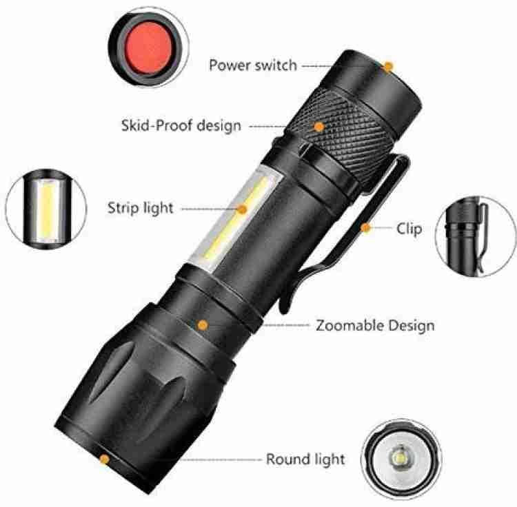 Rechargeable Mini LED Flashlight Black 500mAh USB Secondary image