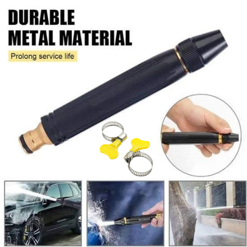 High Pressure Brass Hose Nozzle – Gardening, Cleaning, and Car, Bike, and Solar Panels Washing Tool