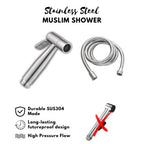Stainless Steel Muslim Shower | Bidet Sprayer for Bathroom | High Pressure SS Toilet Shower
