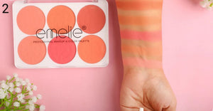 Emelie Cosmetics - Matte Blusher 6 Color Pallete Secondary image