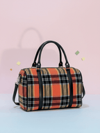 Autumn Plaid Fabric Handbag