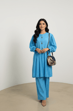 Azure Button Maxi Dress