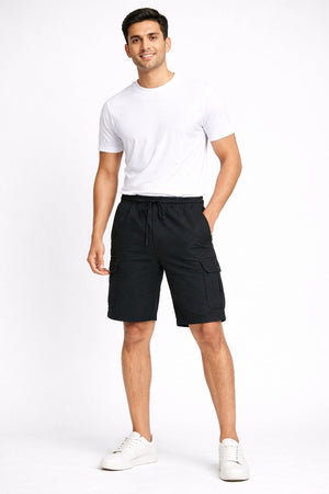 Classic Black Cargo Shorts Main image