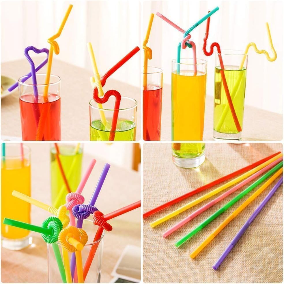Colorful Flexible Drinking Straws Main image