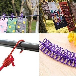 Elastic Travel Clothesline with 12 Clips Secondary image