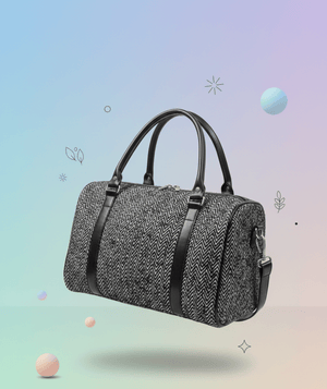 Herringbone Fabric Handbag Secondary image