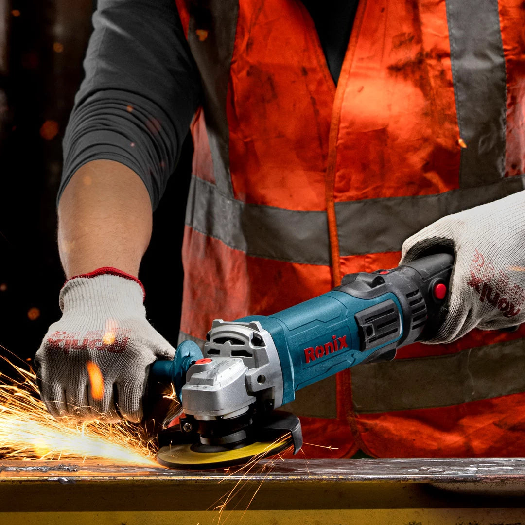 Ronix – Long Handle Mini Angle Grinder 1200W-115mm- 2.05kg – 3161