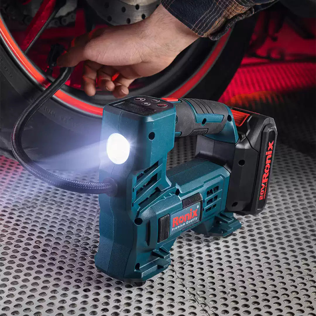 Ronix - 20V Cordless Mini compressor 10.35Bar - 8605 Secondary image