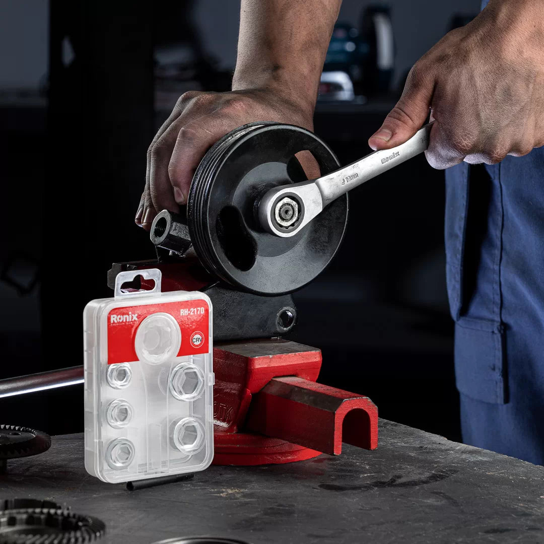 Ronix - 7 in 1 double box end ratcheting wrench set - RH-2170