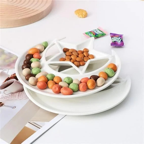 Moon & Star Divided Serving Plate Main image
