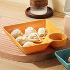 Multi-Section Serving Tray with Sauce Bowl