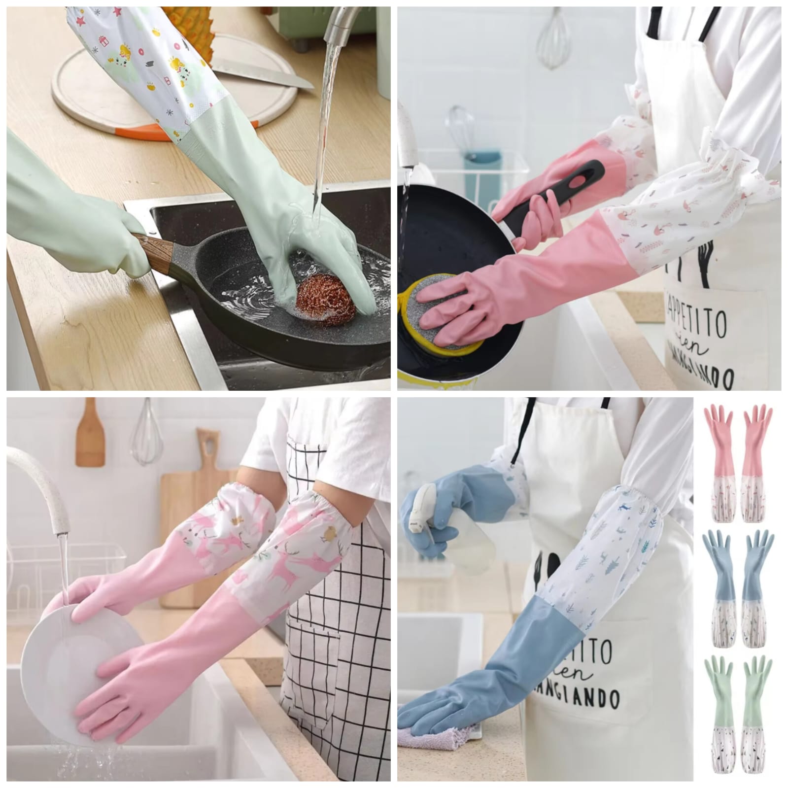 Waterproof Long Sleeve Dishwashing Gloves